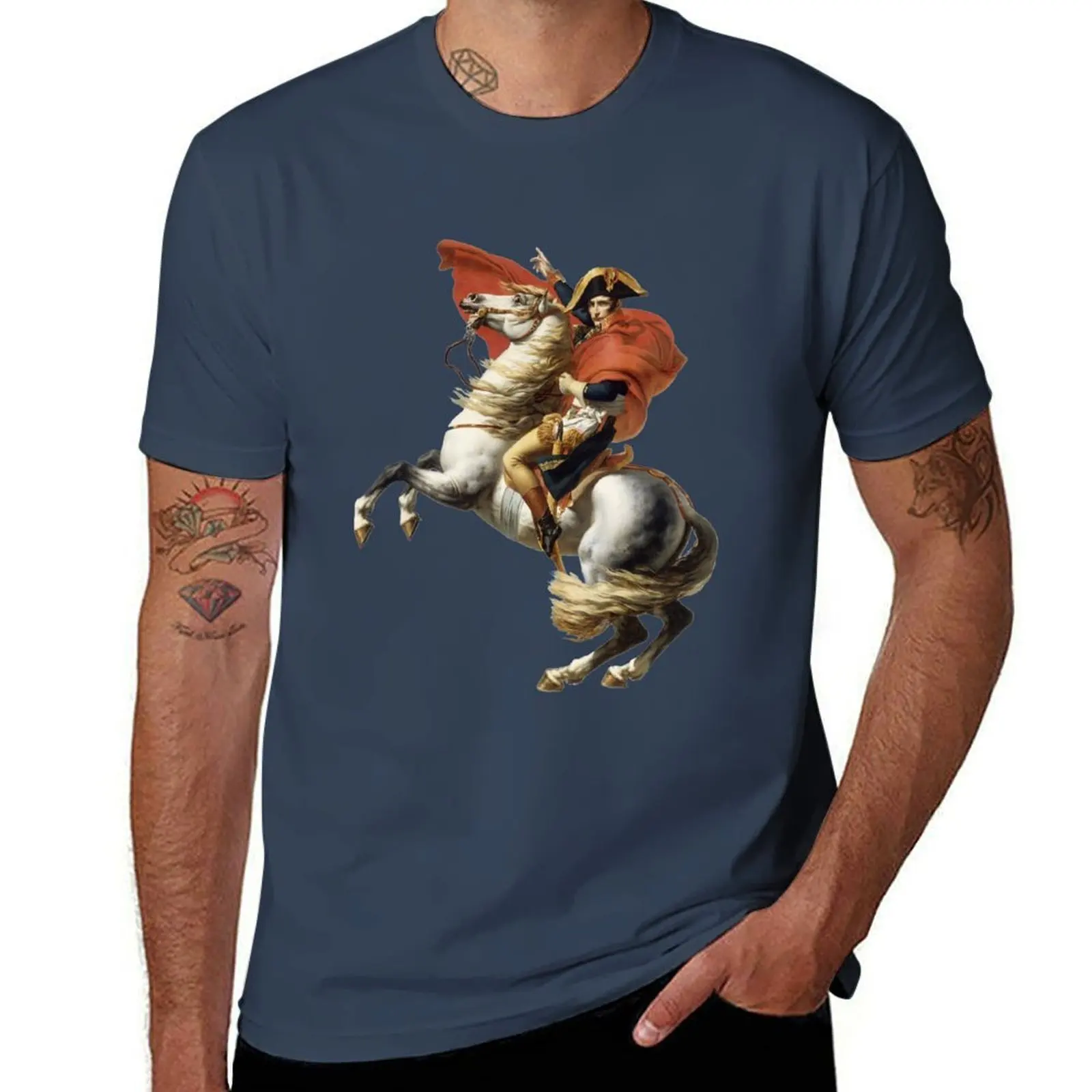 

Napoleon Art Delacroix Inspired T-Shirt Classic Basic Casual T-Shirt