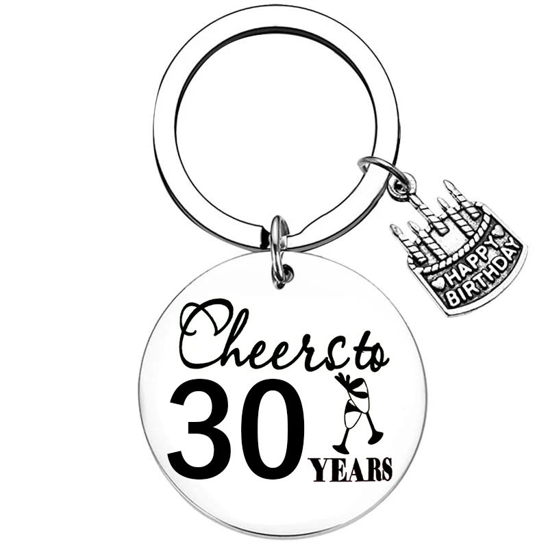 50th Birthday wine party keychain for Her 50 Year Old Birthday Gift for Women Sister Friends Happy 50th Birthday Gifts