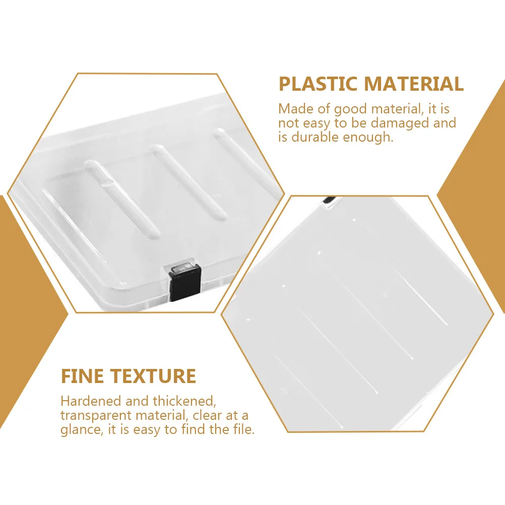 

2 Pcs Storage Size A4 File Case Clear Folder Organizer Portable Files