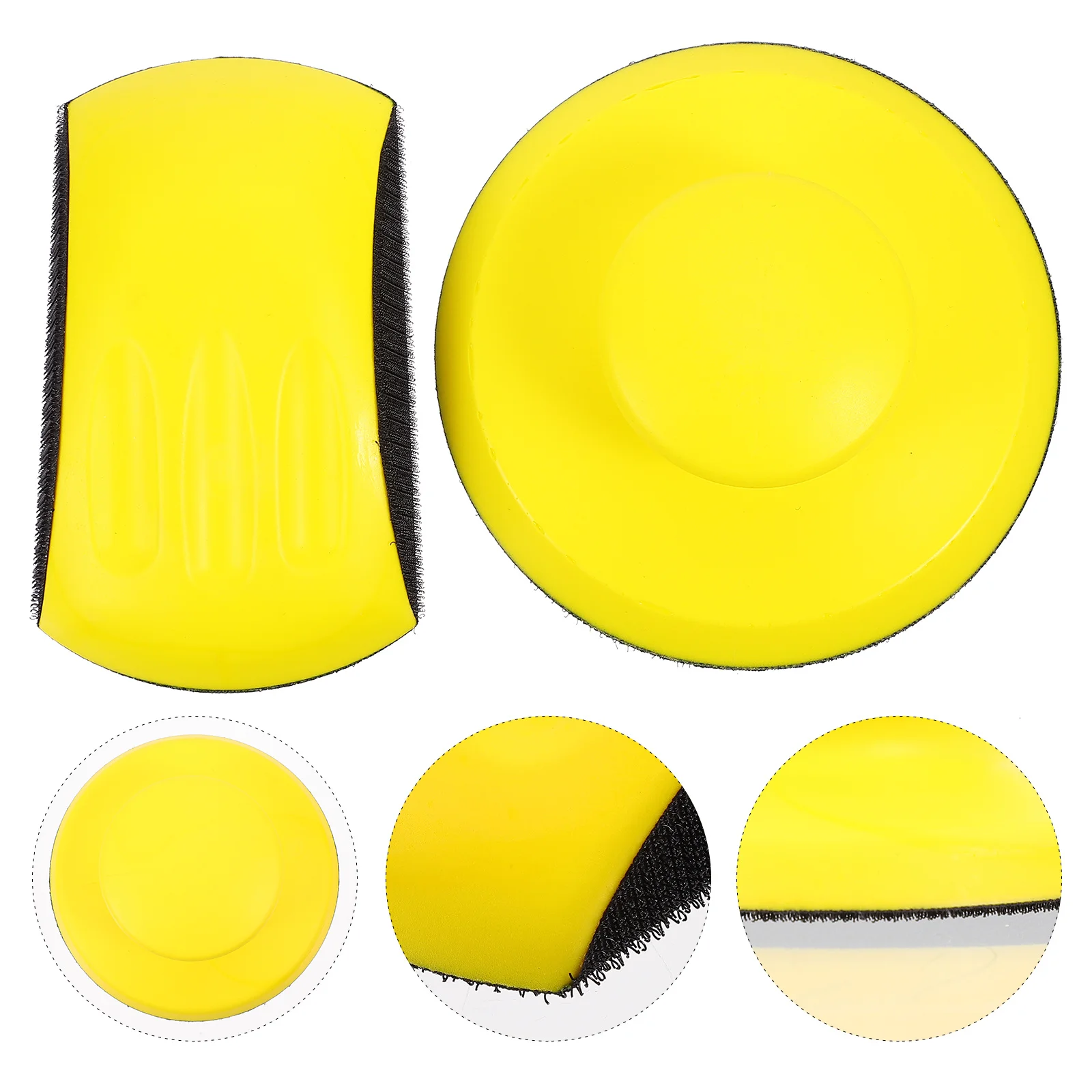 

2pcs Manual Sanding Block Durable Pu Foam Polishing Disc For Furniture Restoration Vehicle Scratch Repair Hand Grinding Tool