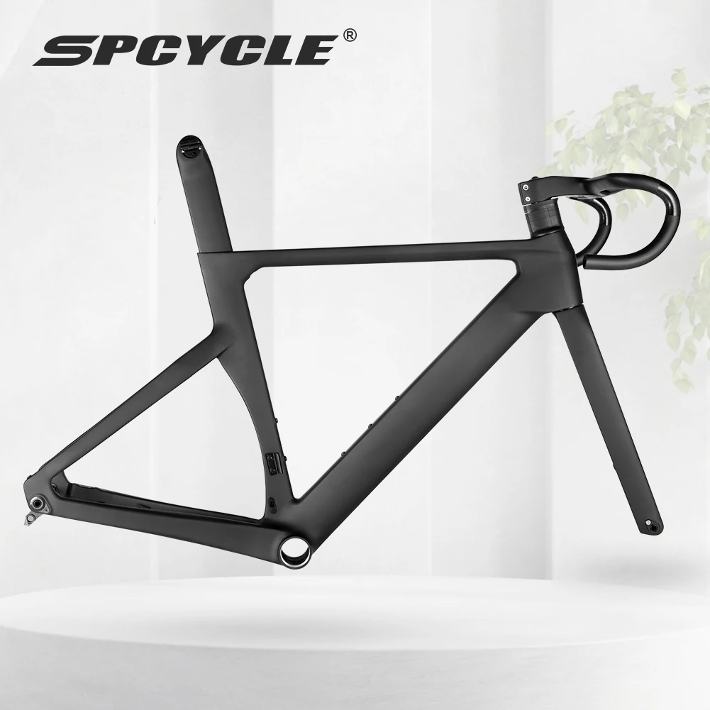 Spcycle R065 Aero Carbon Road Bike Frame Disc Brake Max Tire 700x32C T47 Thread BB Road Bicycle Carbon Frameset