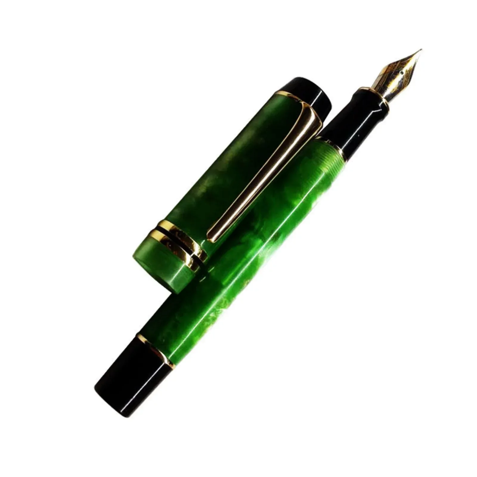 KAIGELU 316 Acrylic Fountain Pen Golden Clip Extra Fine/Medium Nib EF/M Writing image 2