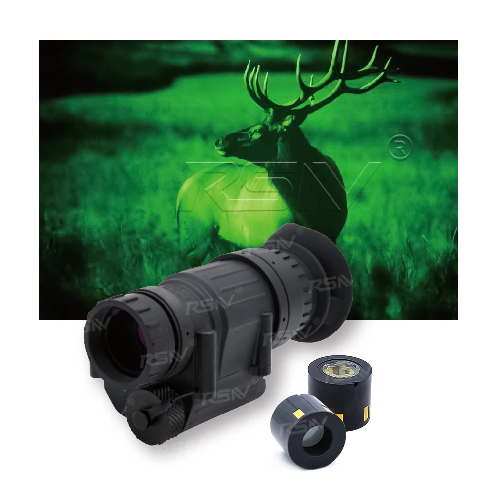 

RSNV Wholesale Gen 2+ FOM1600+ Green Phosphor Night Vision Tube Monocular Night Vision Monocular PVS14