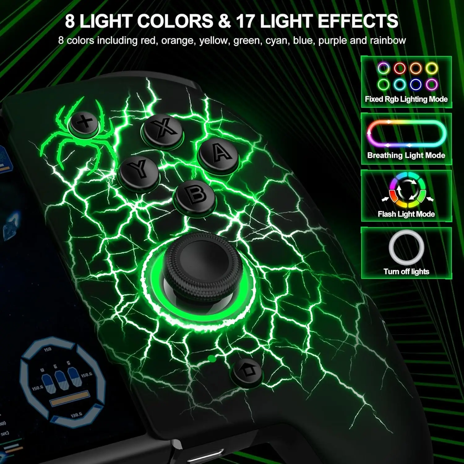 وحدة تحكم DinoFire Switch، للتبديل Joy Con، وحدة تحكم Joypad من قطعة واحدة لوضع Nintendo Switch OLED المحمول