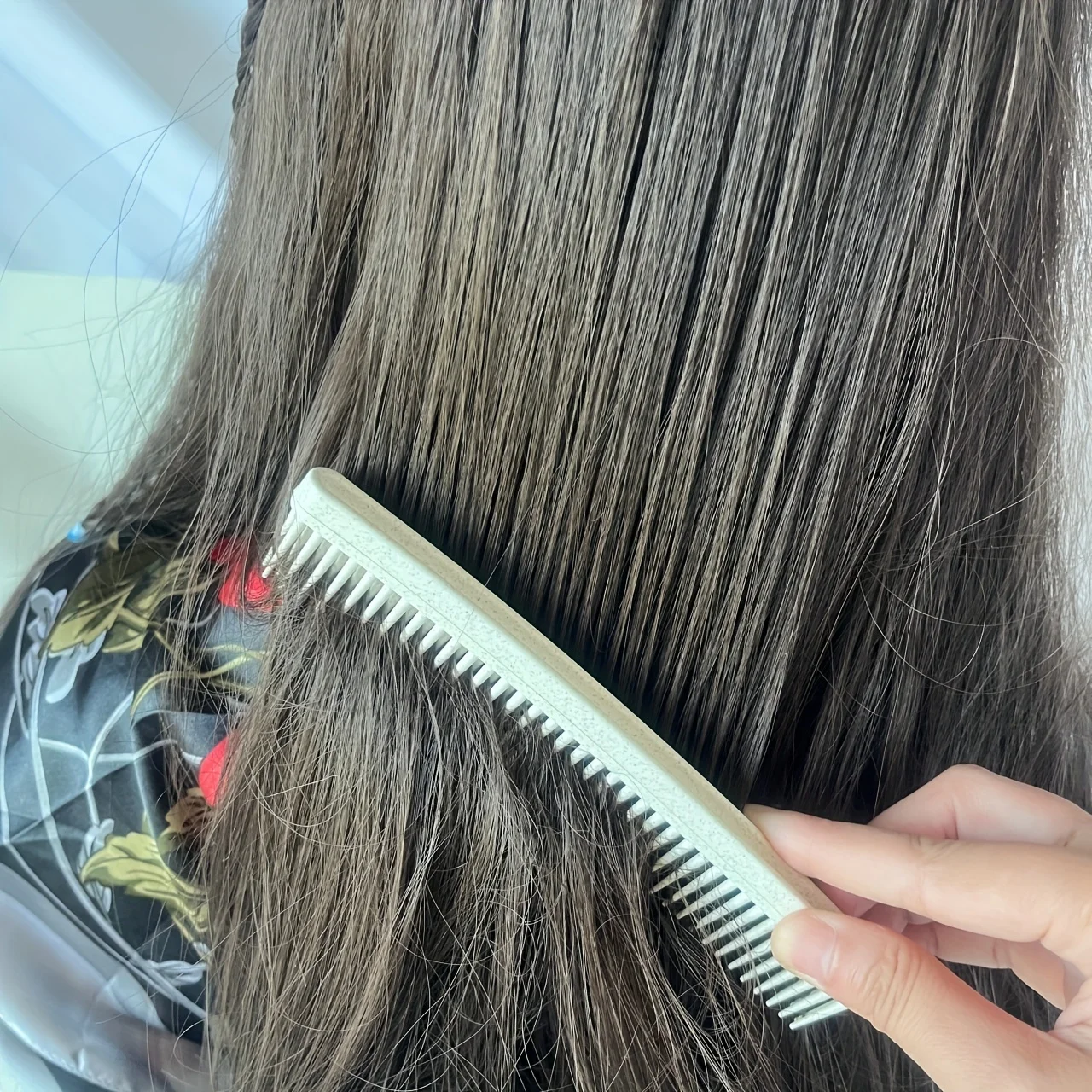 

Двухслойное распутывание волос с мелкими зубьями, разглаживающее АБС-пластик, без ручек, портативный, легко чистящийся, для салона, для домашнего использования, прочный, стильный