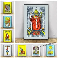 Witchy The Hanged Man Tarot Card Wall Art Canvas Painting Print Priestess Magician Occult Illustration Poster Room Home Decor