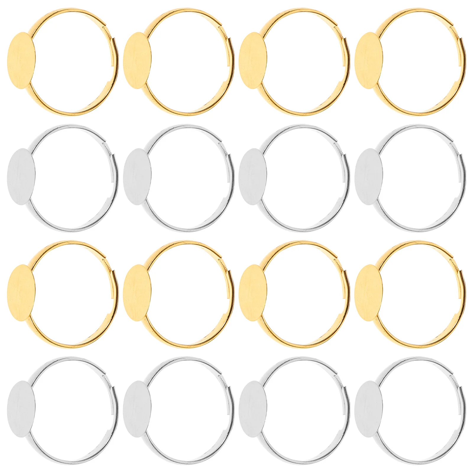 

80Pcs Ring Making Kit DIY Ring Bases Smooth Comfortable Base for Rings Jewelry Crafting Finding Supplies Base for Rings