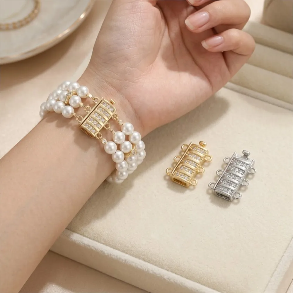 

1 шт. металлический соединительный замок с позолотой 14K и цирконами для самостоятельного изготовления браслетов, ожерелий и аксессуаров для создания украшений.