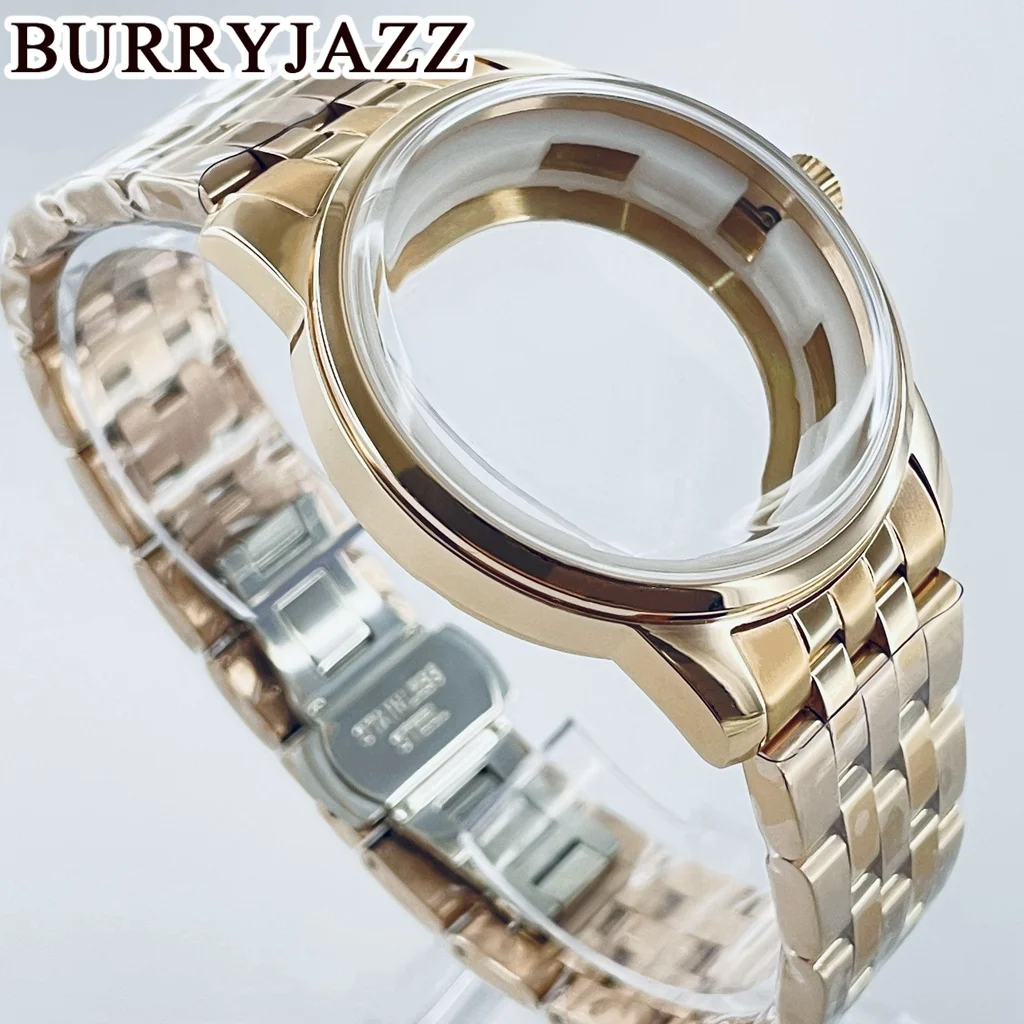 40mm NH35 NH36 NH34 NH38 NH70 NH72 Watch Case Rose Gold Cocktail Sterile Case Arched Glass