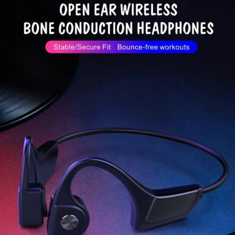

Bone Conduction Wireless Bluetooth Sport Earphones Stereo Waterproof Long Battery Life Wear Painless Earsets For Music Outdoor