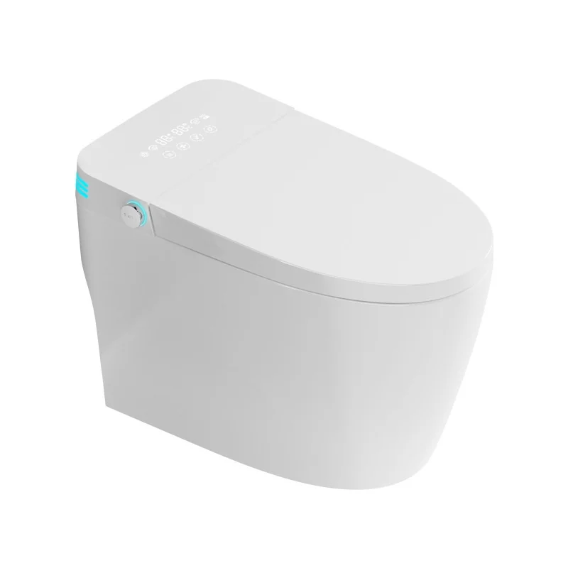 

Smart Automatic Toilet with Remote Control Anti-Splash Foam Shield Integrated Ceramic Sink and Water Tank