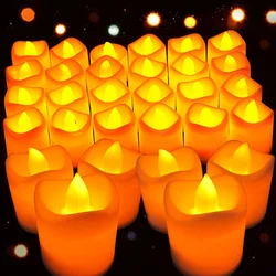 1/2/4/8Pcs LED Candle Wave Port Zasilanie bateryjne Fałszywe świece elektryczne Bezpłomieniowe świąteczne dekoracje ślubne Tealight