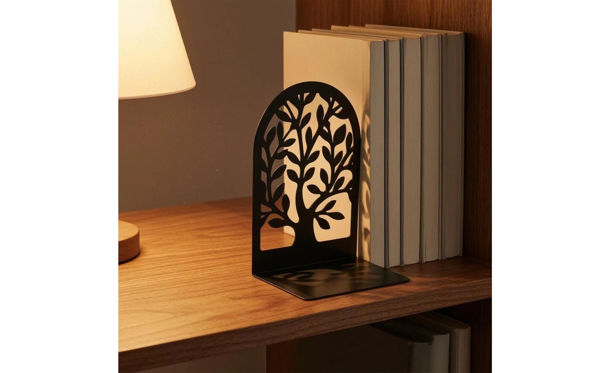 Metal Bookend Pair Matte Finish Metal Bookends Tree Bookends Sturdy