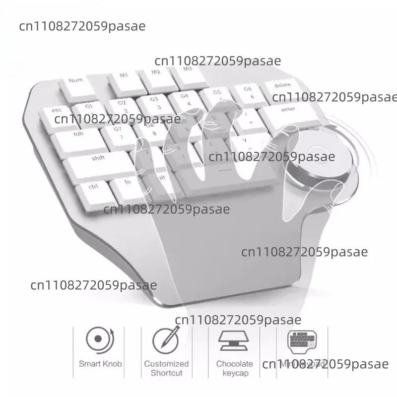 Bluetooth Keyboard Ergonomic Designer Single Hand