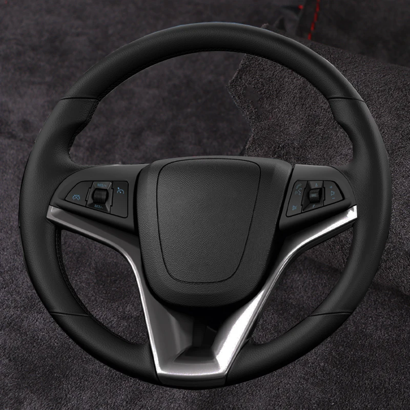 Customized Car Steering Wheel Cover For Chevrolet Cruze 2009-2014 Aveo Orlando Ravon R4 DIY Suede Auto Steering Wheel Wrap