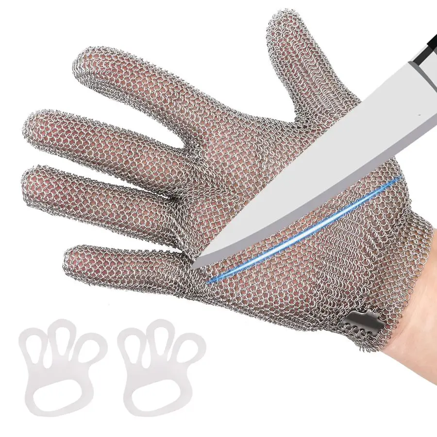 

Сетчатые перчатки XXSXL, перчатки Anticut, перчатки для мясника Пищевые перчатки из металлической сетки из нержавеющей стали