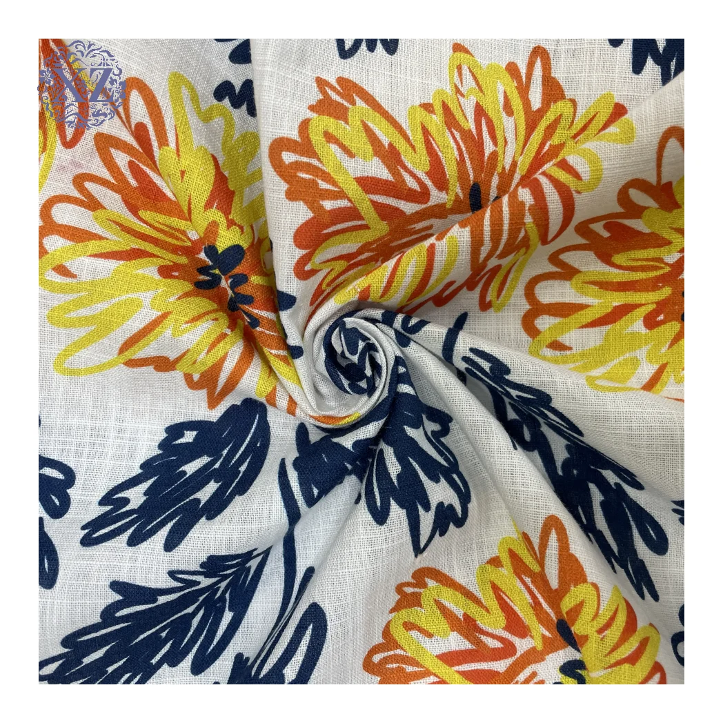 

Lightweight Breathable Custom Woven Custom 100% Rayon Fabric Digital Print Floral Rayon Poplin Fabric For Clothing