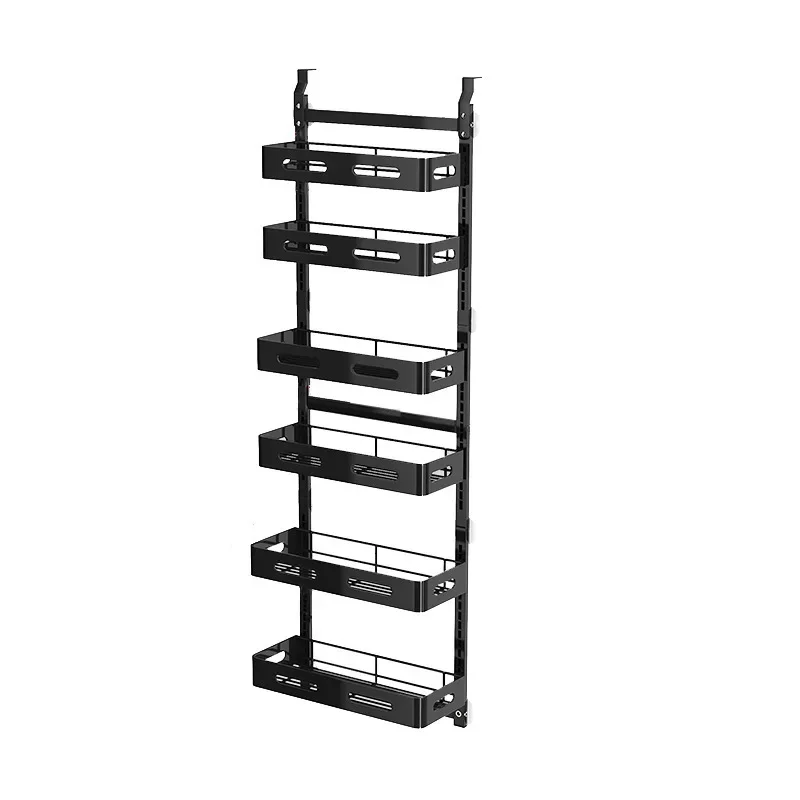 New door wall dual-purpose multi-layer shelf hanger non-punching door hanging basket height adjustable