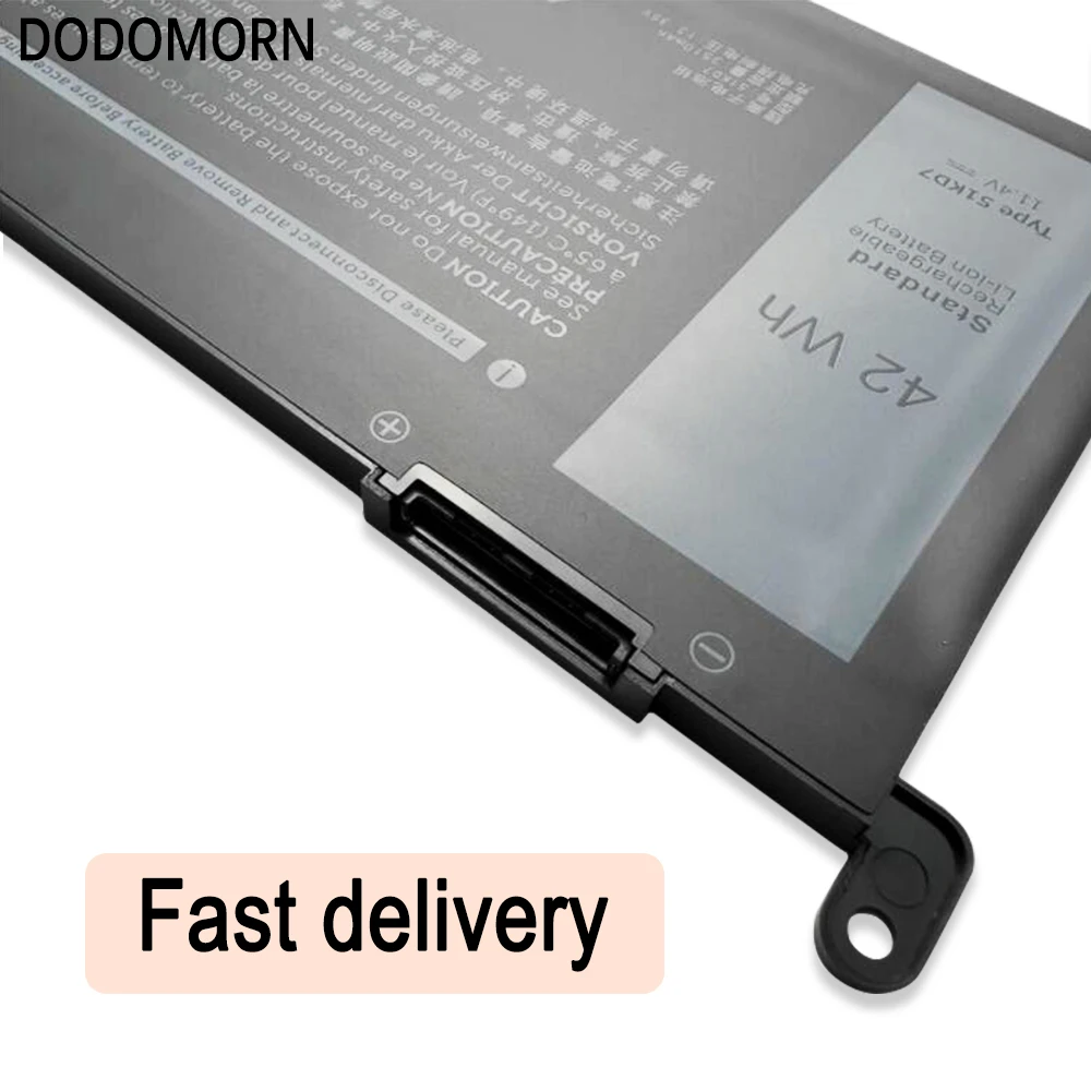 DODOMORN 100% New 51KD7 High Quality Battery For DELL Chromebook 11 3180/3189 3482 3488 3580 3588 5379