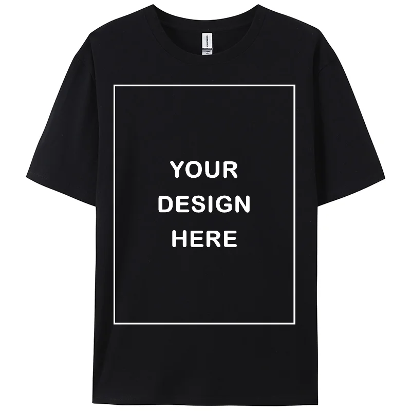 DIY T-Shirt Your Design Here, 20 Colors Sizes S To 3XL  4XL Oversized Shirts, Y2K Anime DIY Casual Surf T shirts For Women Men