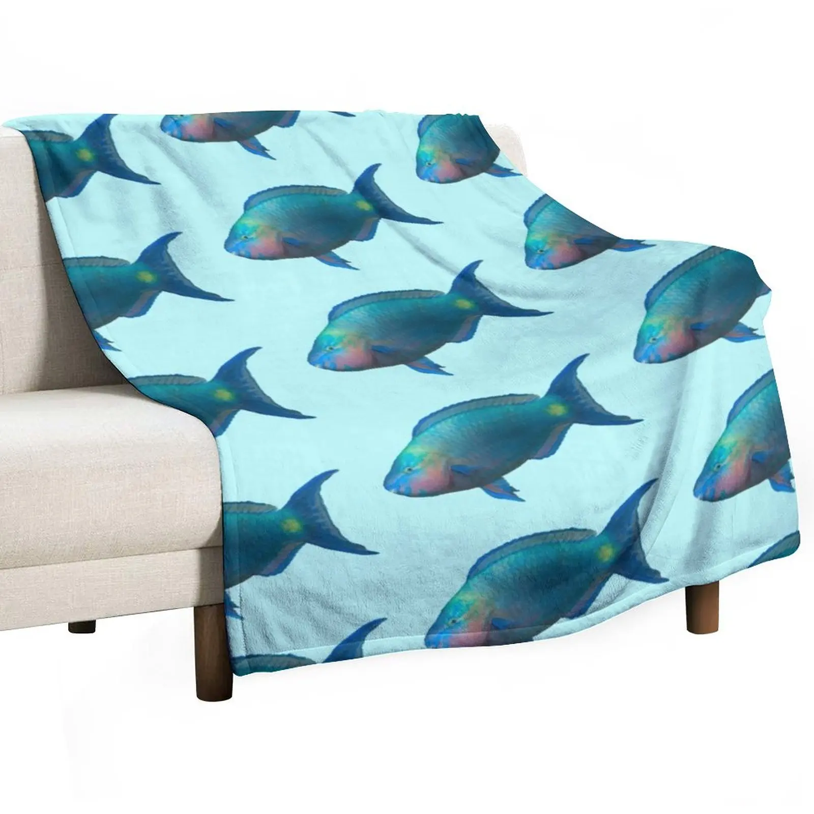 

Thrive - Palenose Parrotfish Throw Blanket Flannel Custom Plaid christmas decoration Blankets