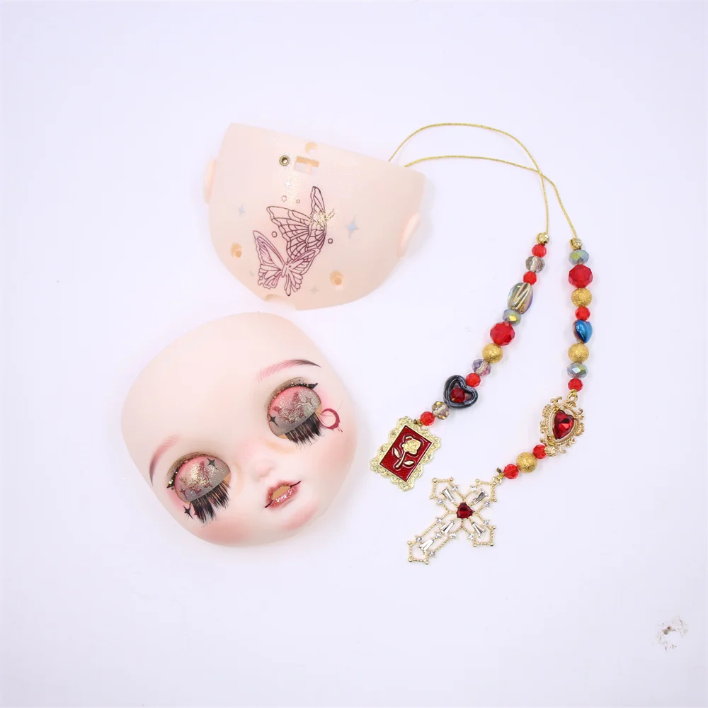 Glück Tage 1/6 blyth puppe hand make-up weiß haut matte gesicht platte, schraube und schöne aufenthalt cord