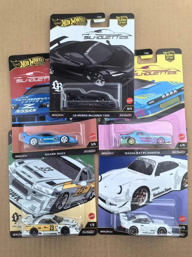 

Коллекционный набор моделей автомобилей Hot Wheels Car Culture Silhouettes: Nissan R34, McLaren, масштаб 1:64, идеальный подарок на праздники