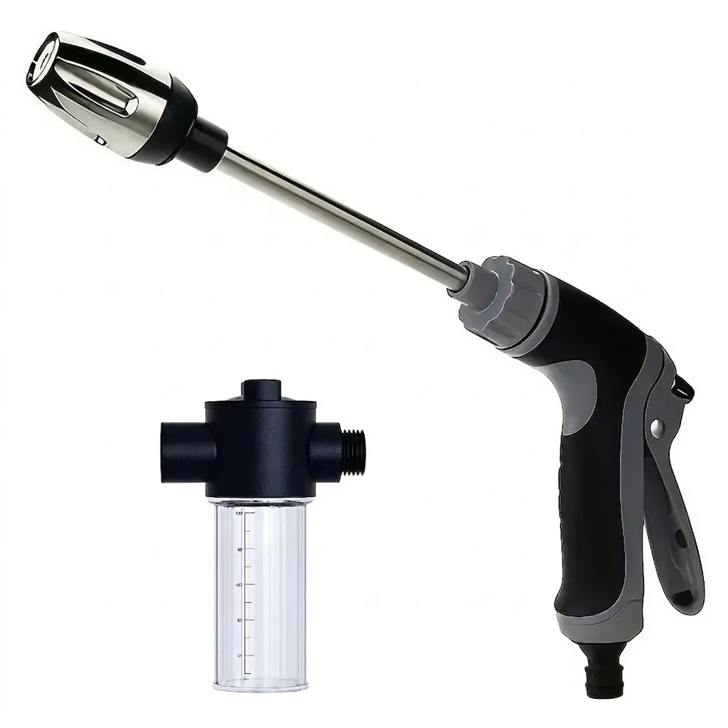 Professional High Pressure Car Washing Water Gun With Foam Kettle Cleaning Function For RV External Cleaning Garden Hose Nozzle