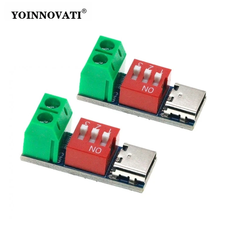 1pcsUSB-C PD Trigger Board Module PD/QC Decoy Board Fast Charge USB Type-c to 12v High Speed Charger Power Delivery Boost Module