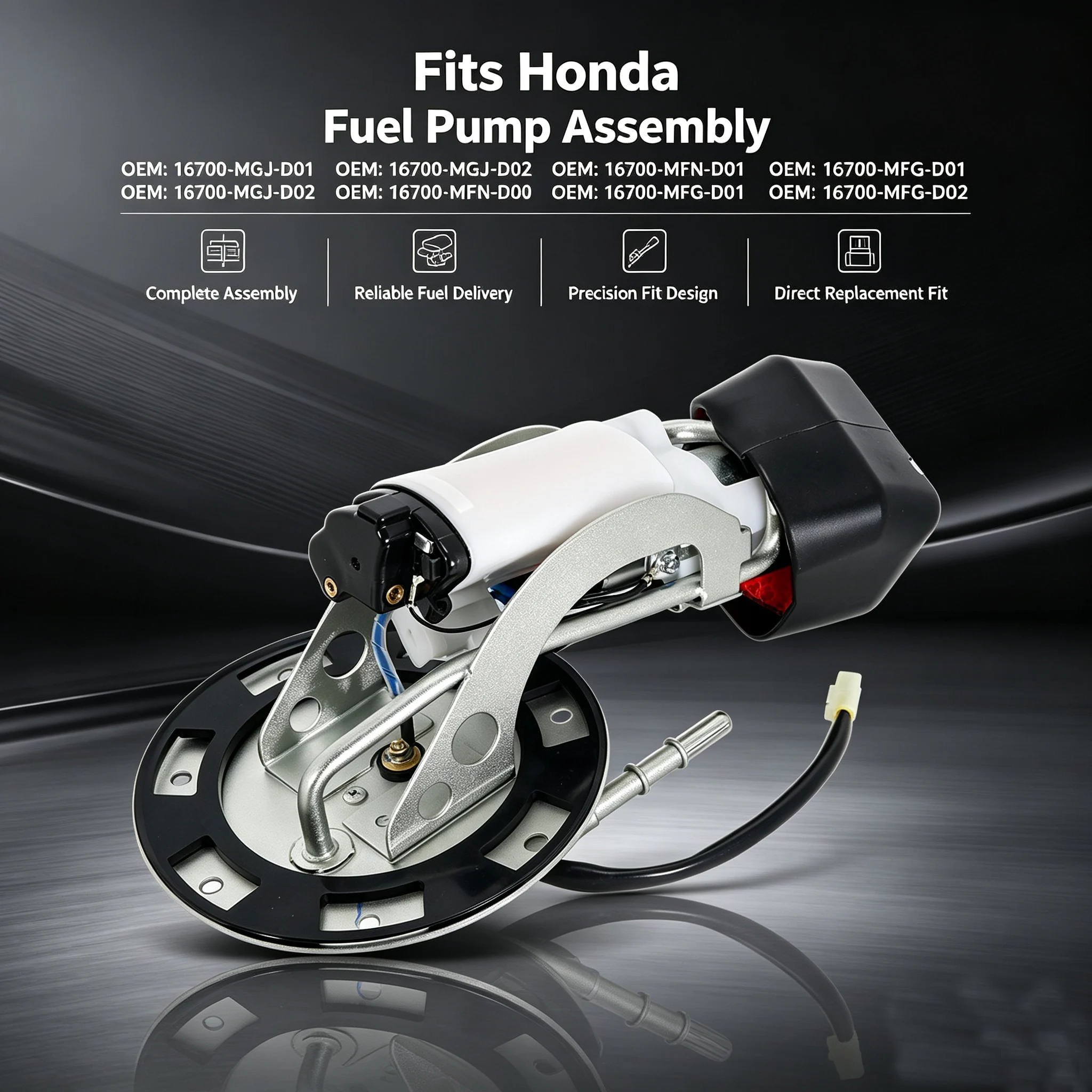 Fuel Pump For Honda CBR600F CBF1000F CBF1000 CB600F Hornet 600 CB1000 CB1000R ABS 16700-MGJ-D01 16700-MGJ-D02