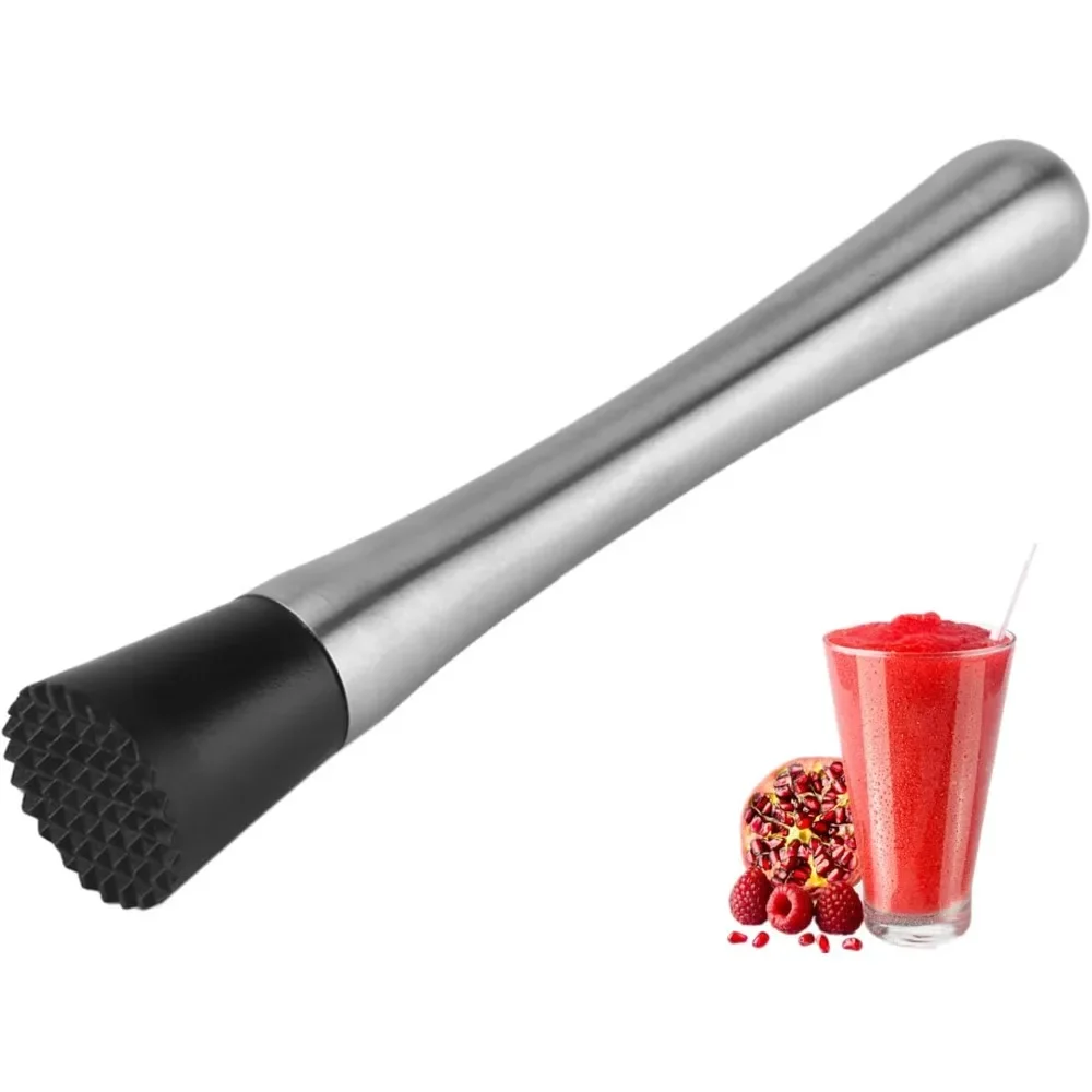 

1pc Cocktail Muddler Stainless Steel Bar Stick Mojito Masher Fruit Mixer Ideal Bartender Tool Barware