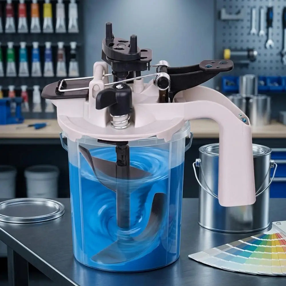 Paint Mixer Special Circular Gear Mixing Slurry Cover Edging Tools And Equipment Color Matching Metal Bucket ﻿