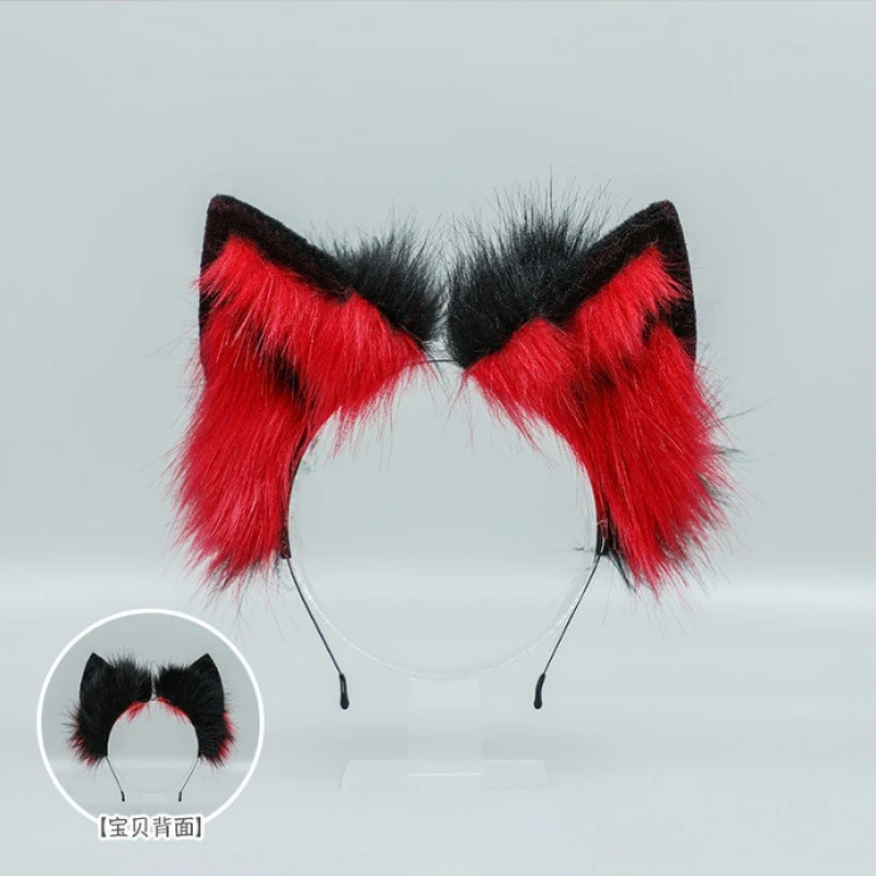 

Cat Fox Faux Fur Ears Headband Animal Wolf Dog Ears Furry Headwear Costume Accessory Cosplay Party Hair Hoop Headwear