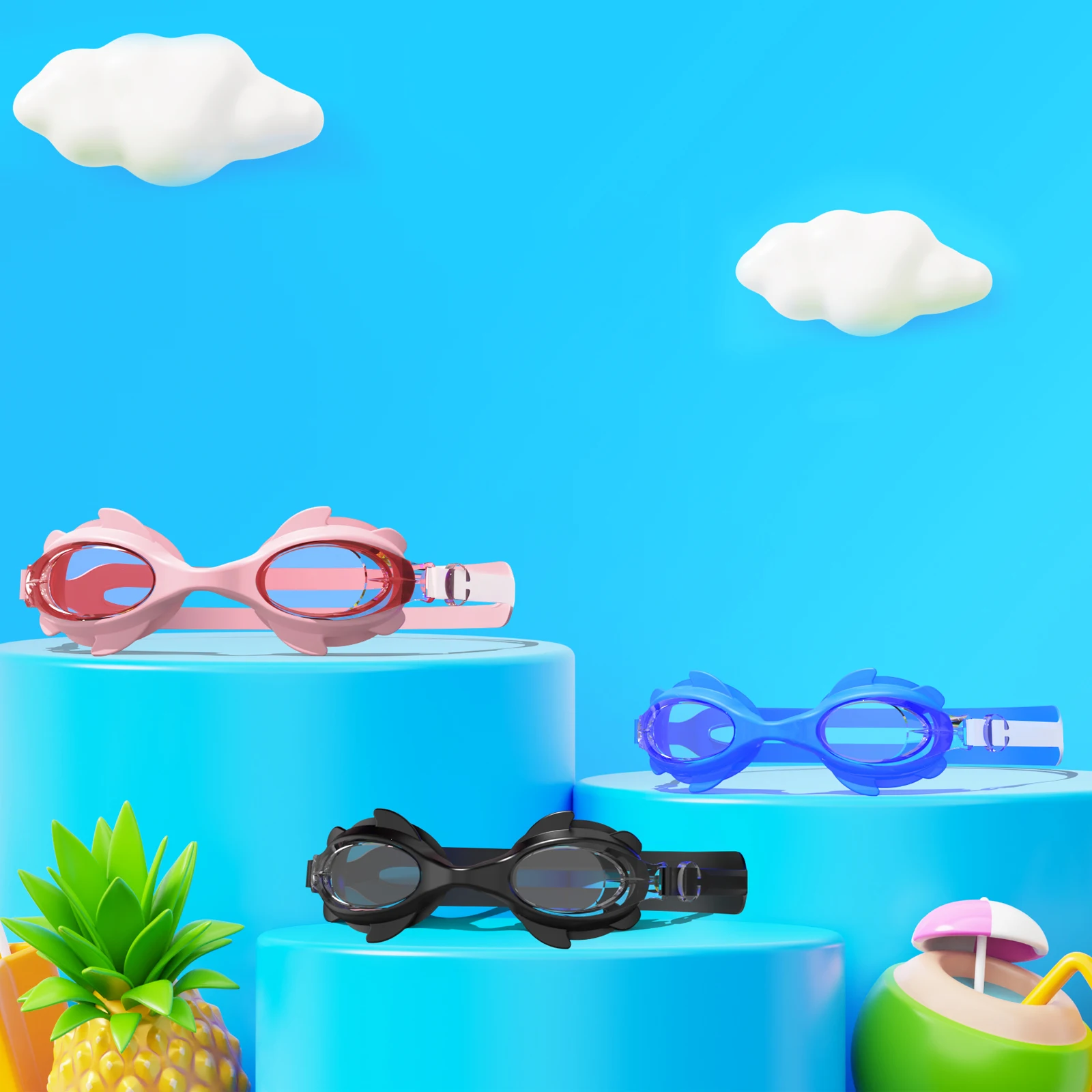 

Swimming Goggles UV Lenses Waterproof Swimming Glasses Children Swim Eyewear Diving Mask Pool Accessories