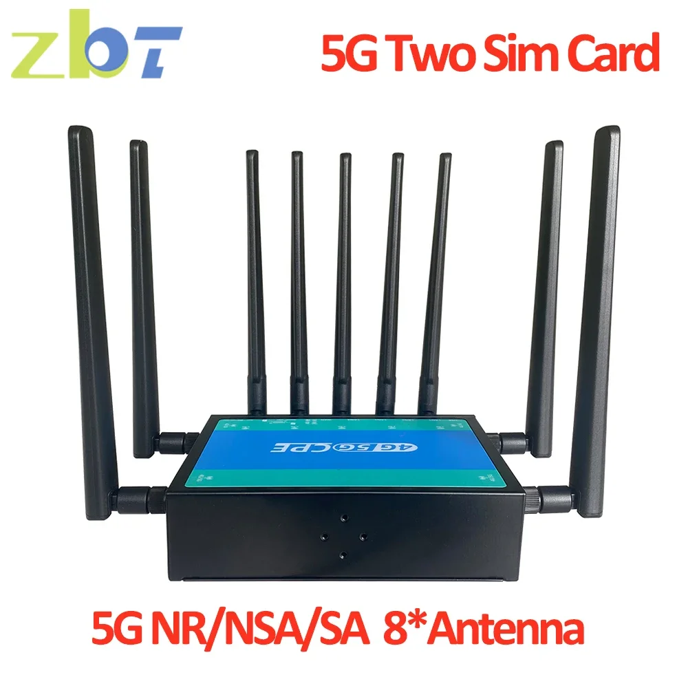 Imagem -06 - Zbt-dois Roteadores Sim 5g Wifi6 3000mbps Cartão Sim Gigabit Lan 24 Ghz 5ghz 8antena Nsa Mais SA 4x4 Mimo Home Hotspot