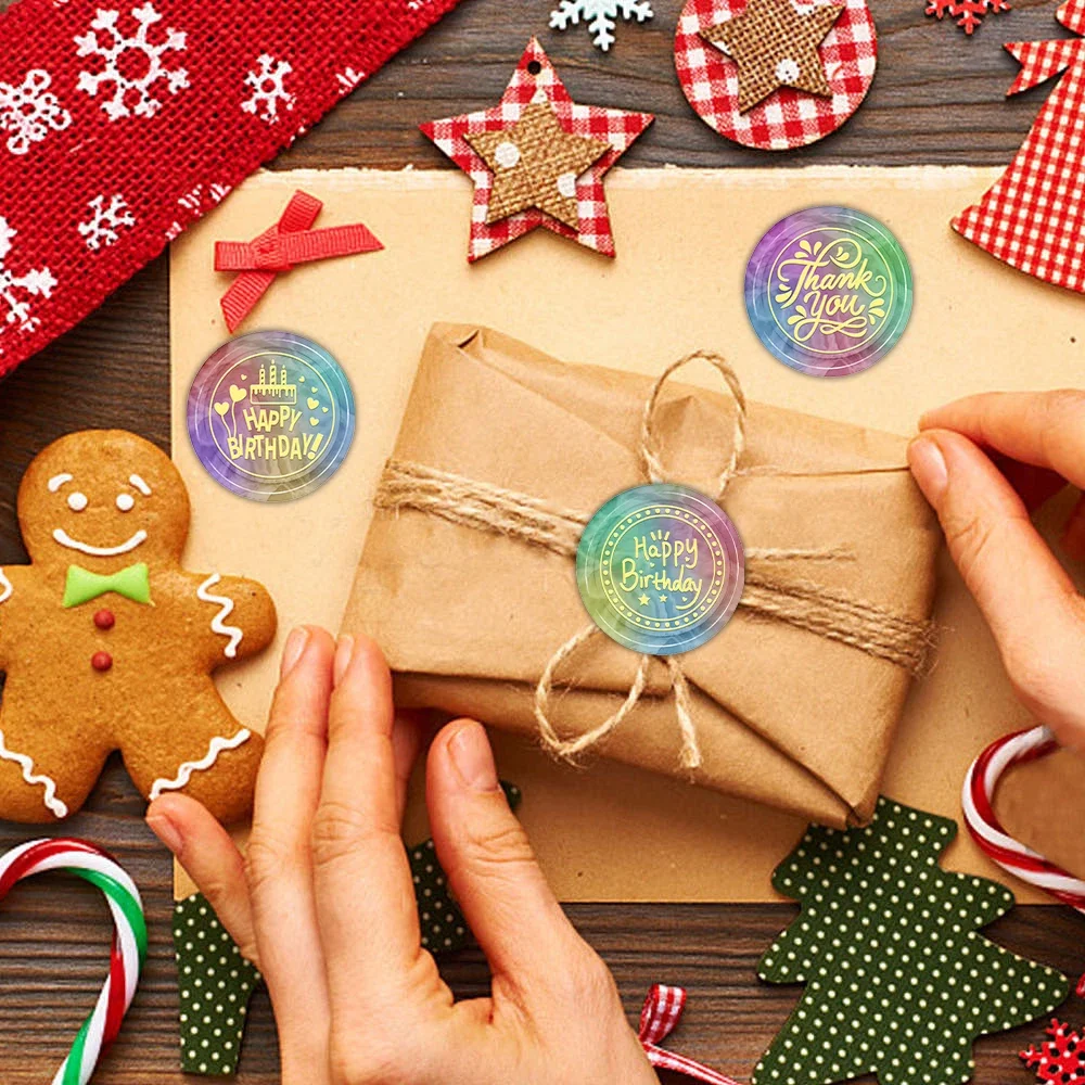 ختم من الشمع Stamps 25mm جولة النحاس ختم من الشمع ختم الرأس، رغبات عيد الميلاد شكرا لك موضوع Stamps لتزيين المغلفات #1