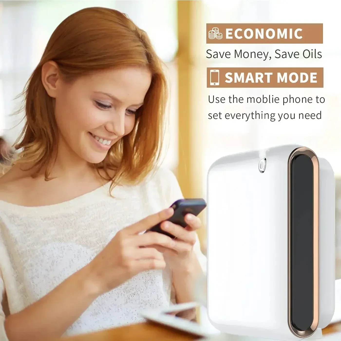 Home Fragrance Diffuser Smart Scent Air Machine 100ml Waterless Essential Oil Diffuser For Large Room Office Hotel Air Freshener