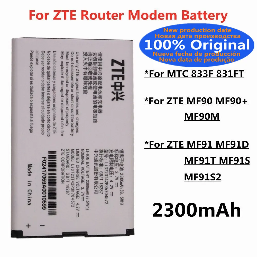 Li3723t42p3h704572 4G Wifi-Router Batterij Voor Zte Mf91 Mf90 Mf90 + Mf 90 M Mf91d Mf 91T Mf 91S Mf91s2 Mtc 833f 831ft Batterij Bateria