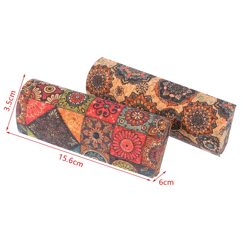 Japan Style Pressure-Resistant Antique Cork Mural Retro Glasses Case Portable Magnetic Myopia Storage Sunglassex Box For Unisex