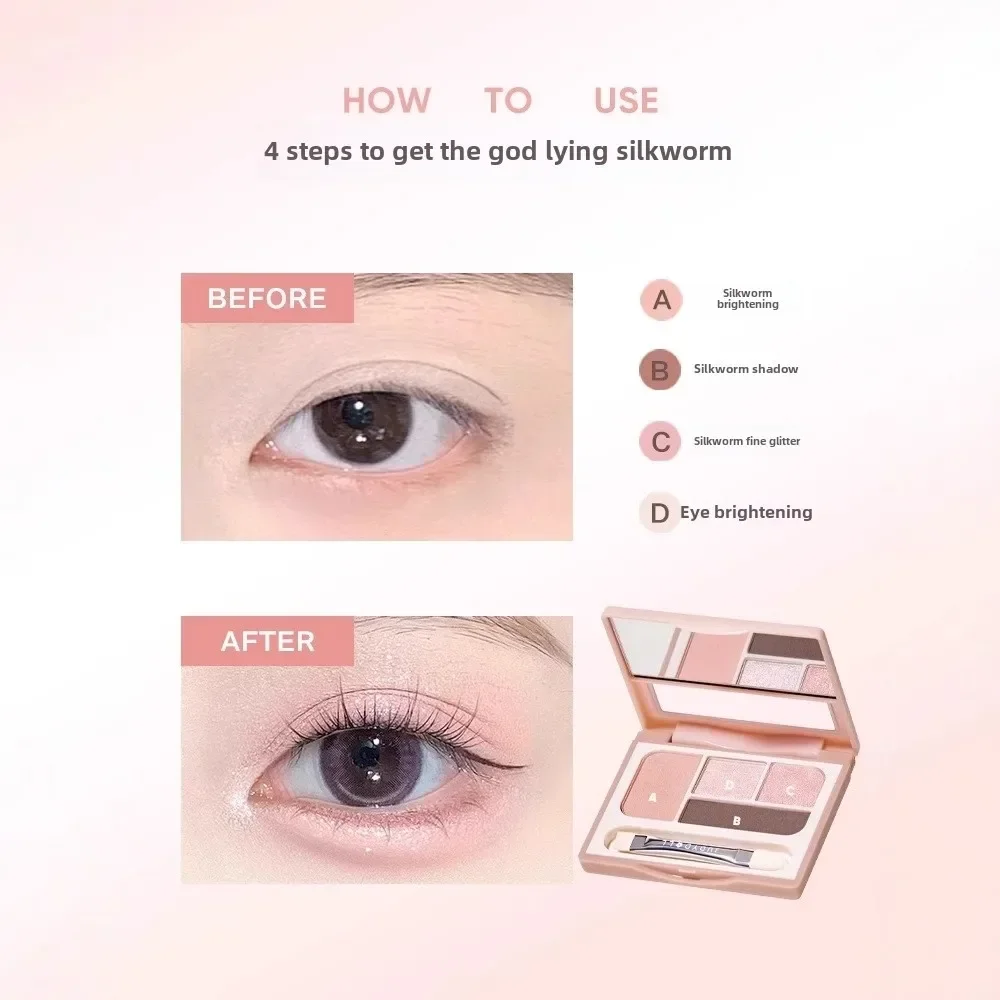 Palette de fards à paupières Judydoll pour éclaircir la paupière inférieure à 4 couleurs palette de fard à paupières palette de fard à paupières eyeliner