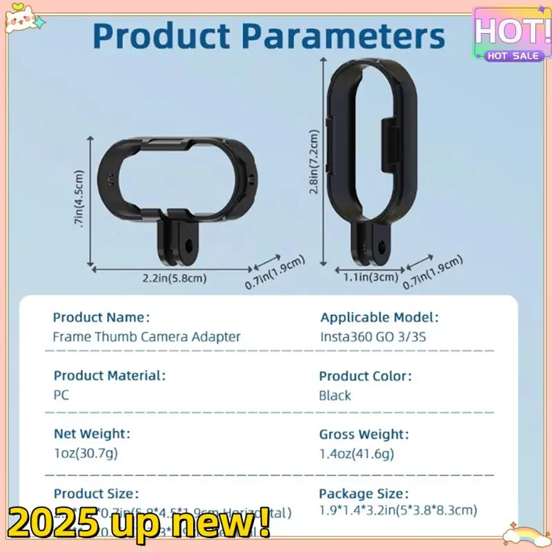 Classy-For Insta360 GO3 GO3S Frame Shell Extend Case Adapter Mount Long Screw Heat Dissipation Bracket Protection Bracket Frame