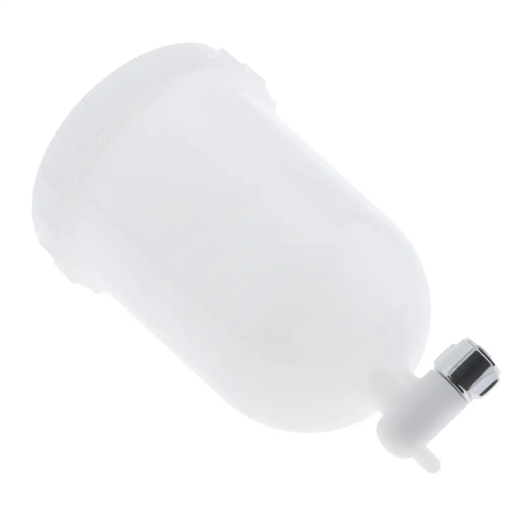 Paint Sprayer Bottom Plastic Replacement Paint Cup Pot 400ml White Spray Tool for Painting Projects