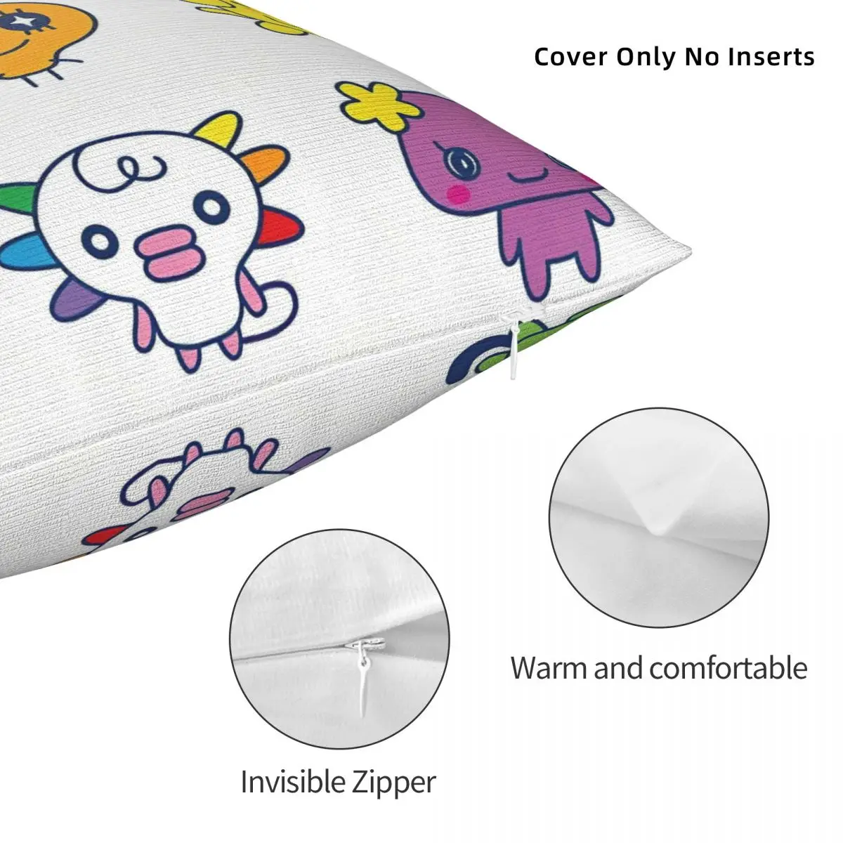 اليابانية Tamagotchis كيس وسادة الرجعية العصرية وسادة غطاء لينة مخصص لتقوم بها بنفسك غطاء الوسادة سادات ل أريكة ديكور المنزل #5
