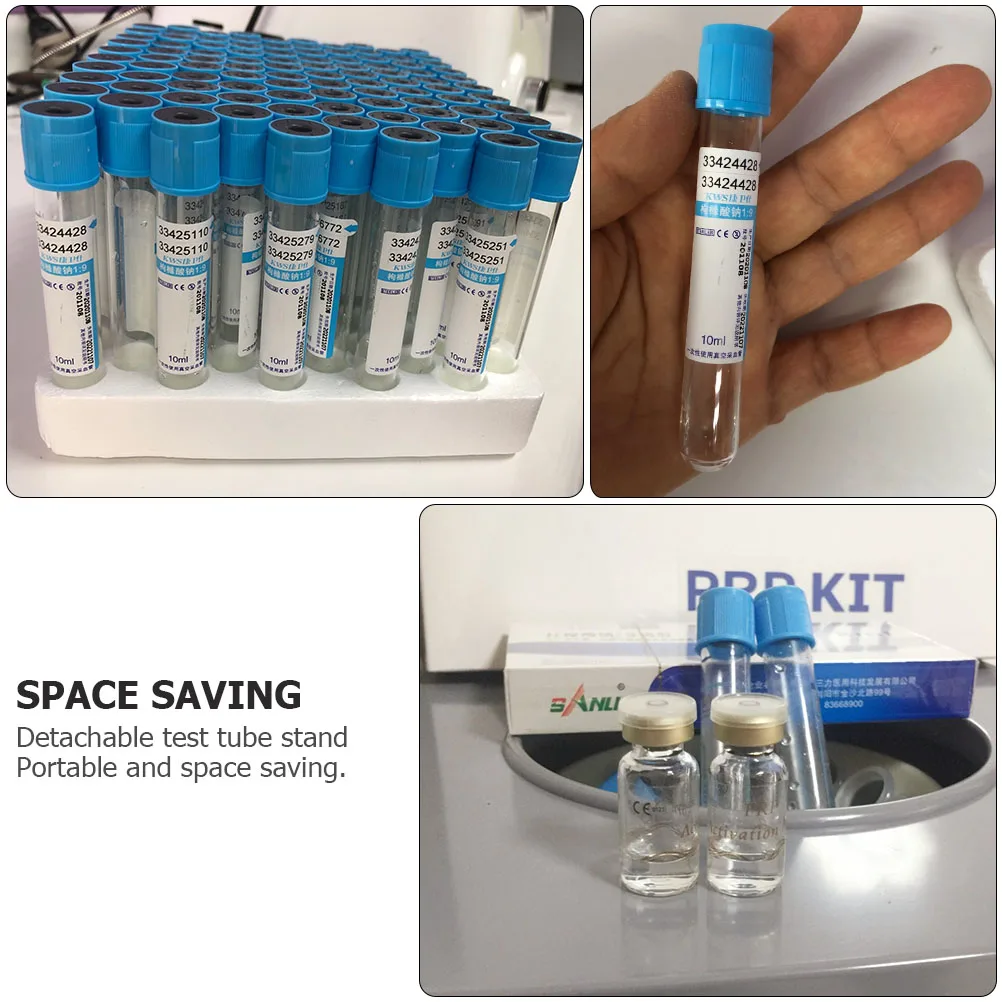 

100pcs Glass Blood Collection Tubes Clear Venous Test Tube Set with Lids Heat Resistant for Science