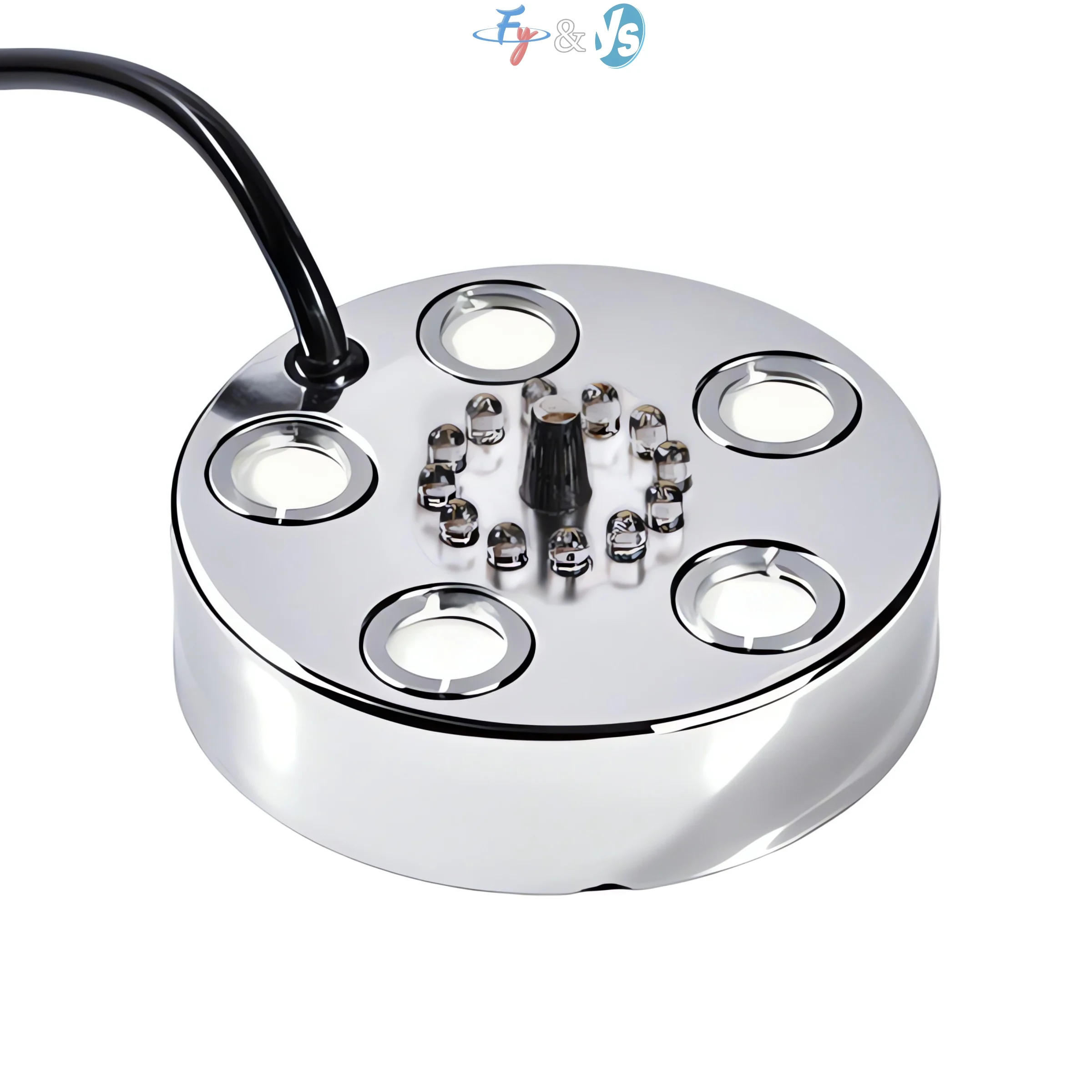 Halloween Party Mist Maker Ultrasonic Electric Water Pond Fountain Fogger Aluminum Atomizer Air Humidifier for Rockery Fish Tank