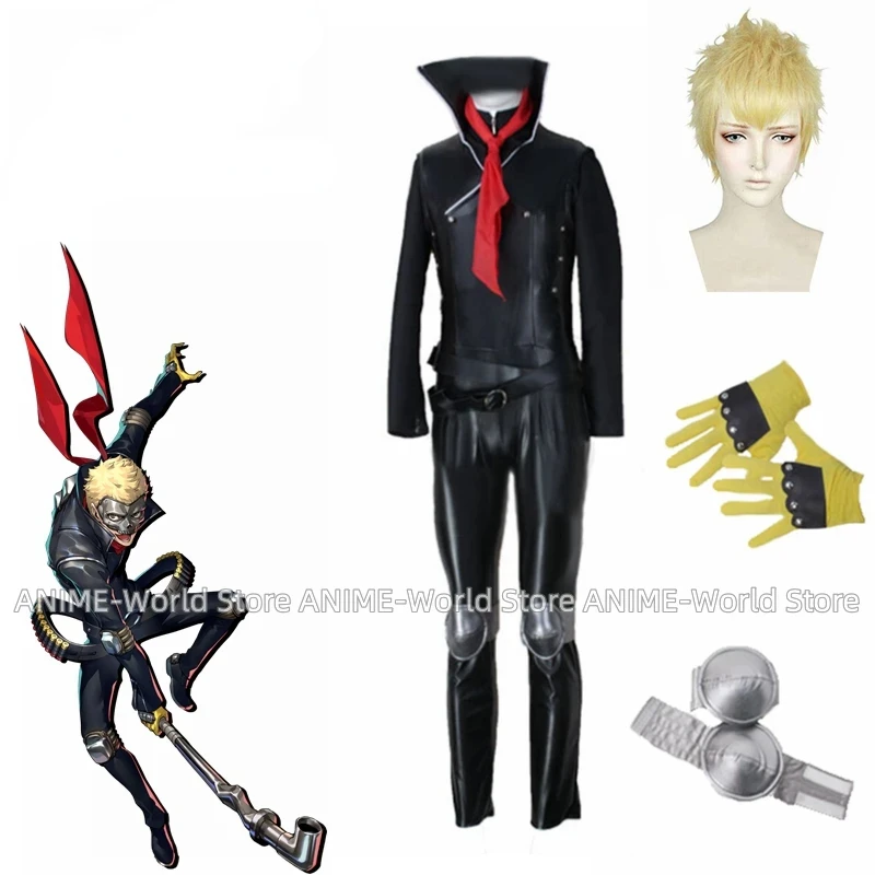 Anime Ryuji Sakamoto Phantom Dieb Schädel Cosplay Kostüm Erwachsene Männer Halloween Kostüm Kampf Uniform Overall Outfit