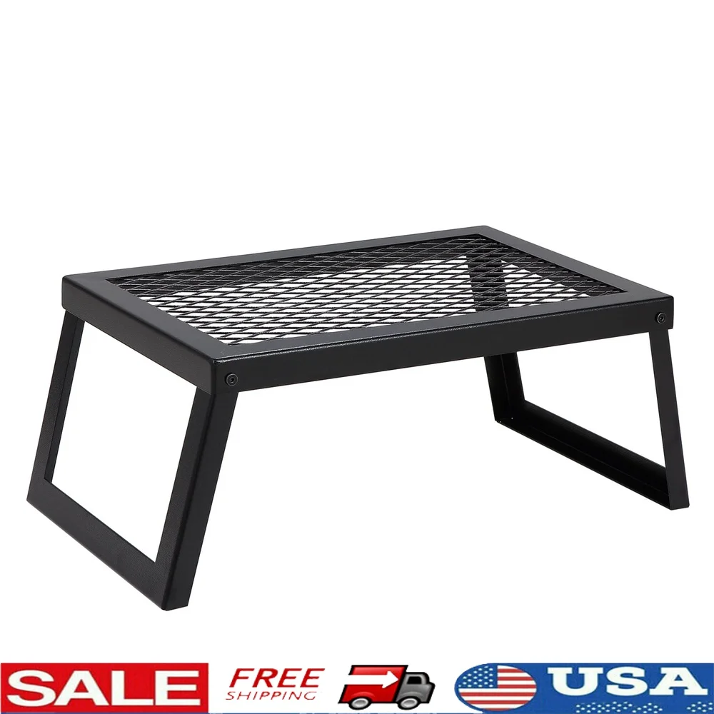 

Collapsible Outdoor Grill Portable Campfire Grates Durable Steel Mesh Cooking Equipment Camping BBQ Picnics Hiking Travel