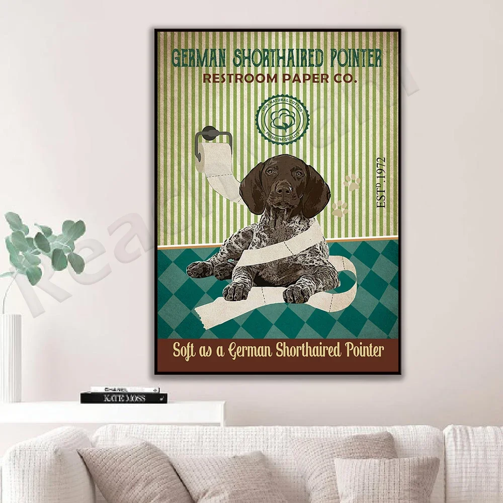 The toilet paper company German Shorthaired Pointer vertical frameless poster, the most iconic market poster, home decoration