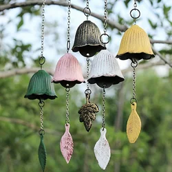 Creative Japanese Cast Iron Wind Chime Hanging Decoration Metal Retro Hanging Leaf Bell Balcony Outdoor Garden Hanging Decorate