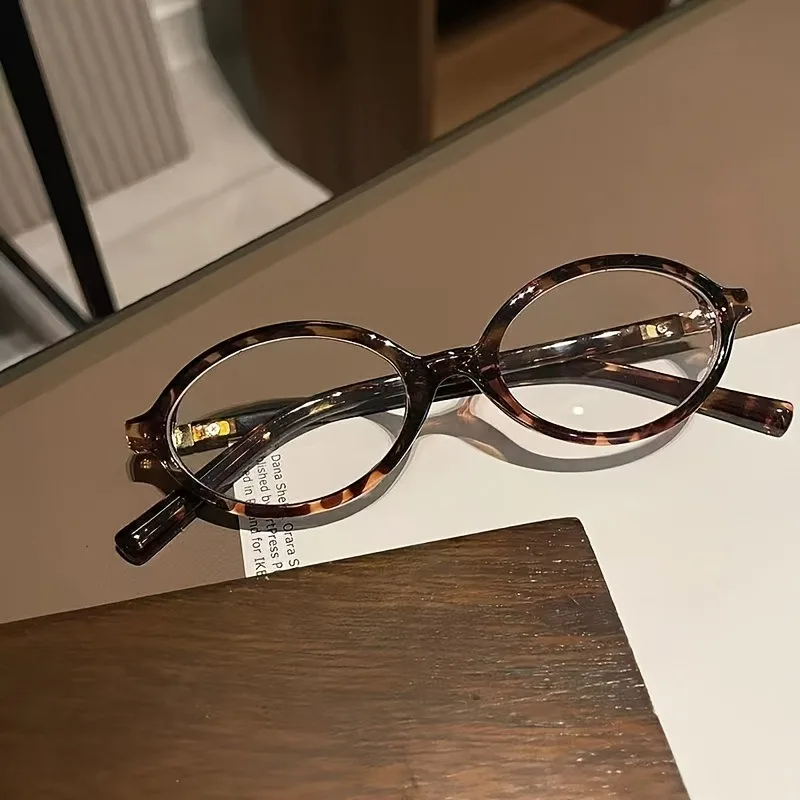 Y2K Ovale Anti-Blaulicht-Brille für Damen Klare Anti-Strahlungs-Filterbrille Anti-Strahlungs-Brillen